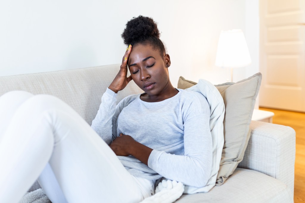 Stressed out black woman
